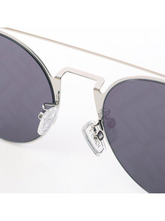Fendi Sunglasses FF Pattern Silver Brown
